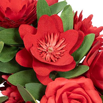 Northlight Mixed Floral Artificial Valentine's Day Heart Wreath