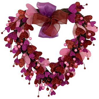 Northlight Glittered Hearts & Berries Valentine's Day Twig Wreath