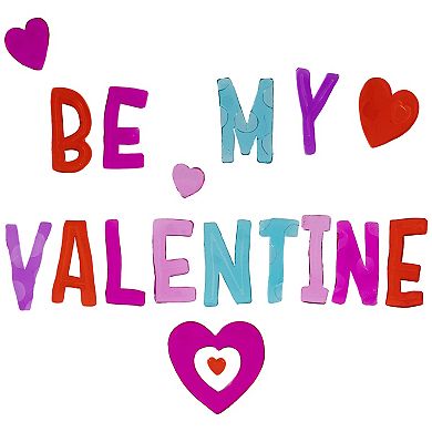 Northlight Set of 5 Double Sided Valentine's Day Gel Window Clings