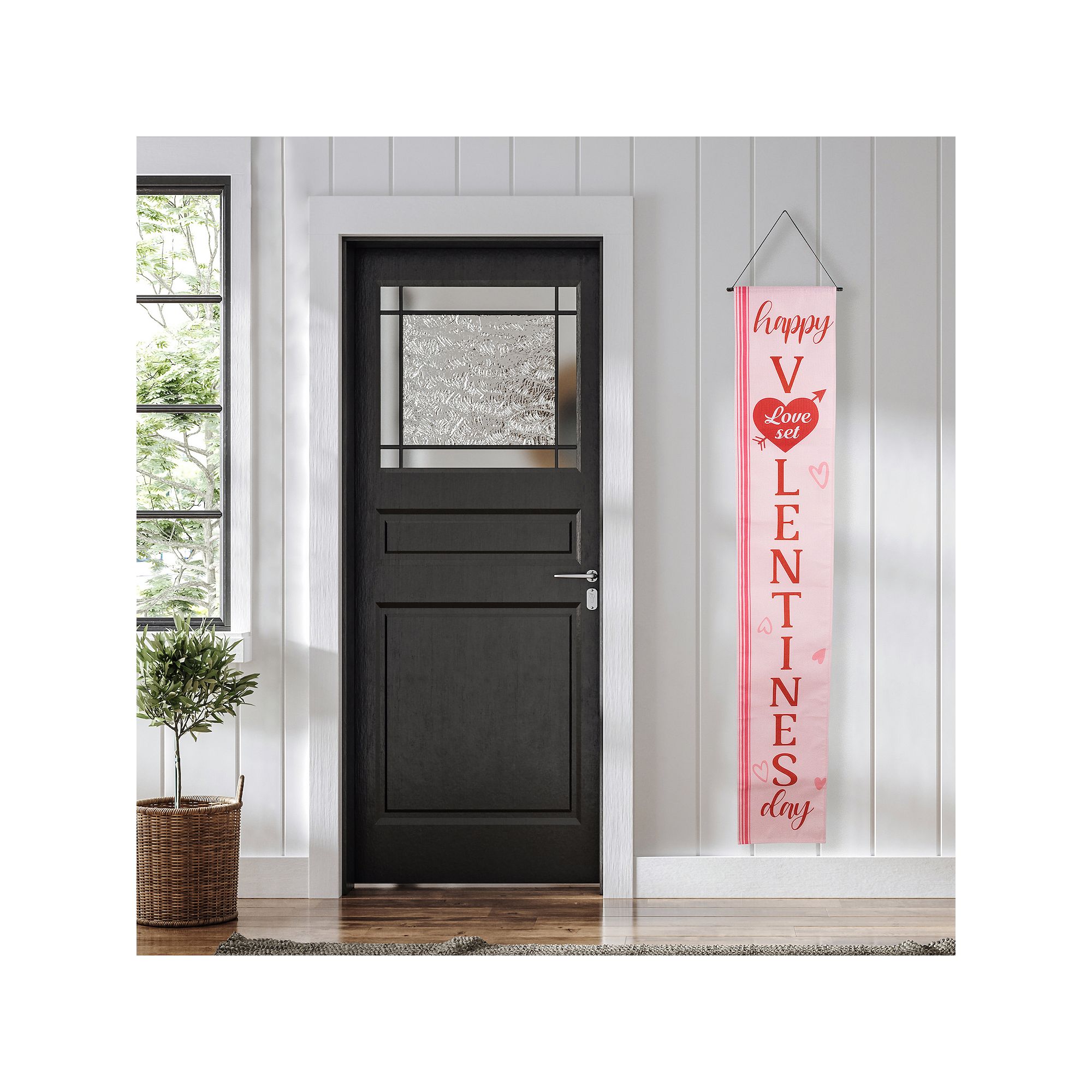 Northlight 2-Piece Pink Welcome & Happy Valentines Day Outdoor Do