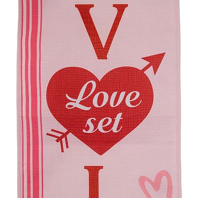 Northlight 2-Piece Pink "Welcome" & "Happy Valentine's Day" Outdoor Door Banners