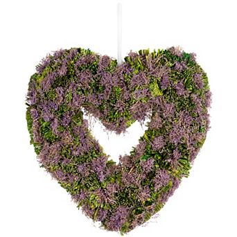 Northlight Moss and Twig Valentine's Day Heart Artificial Wreath