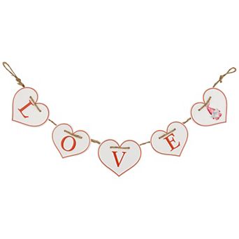 Northlight Hearts "Love" Valentine's Day Metal Banner
