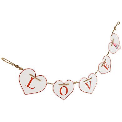 Northlight Hearts "Love" Valentine's Day Metal Banner