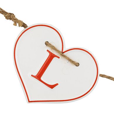 Northlight Hearts "Love" Valentine's Day Metal Banner
