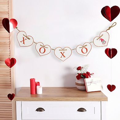 Northlight Hearts "XOXO" Valentine's Day Metal Banner