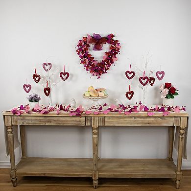 Northlight 6 ft. Glittered Hearts & Berries Valentine's Day Garland