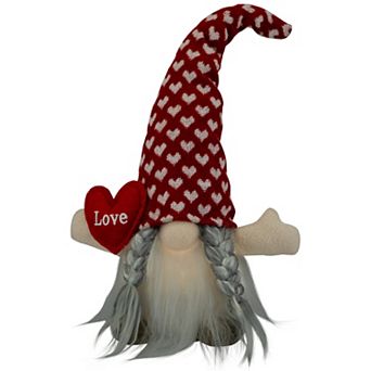 Northlight LED Lighted Girl Valentine's Day Gnome with Love Heart