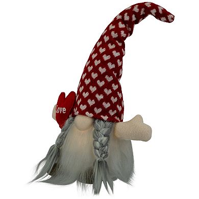 Northlight LED Lighted Girl Valentine's Day Gnome with Love Heart
