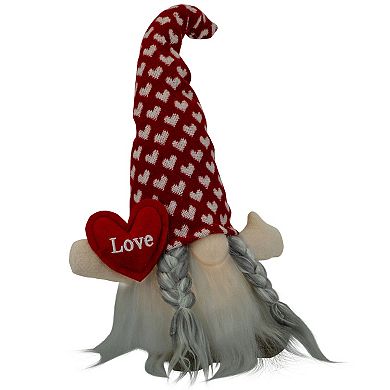 Northlight LED Lighted Girl Valentine's Day Gnome with Love Heart