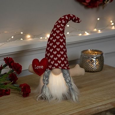 Northlight LED Lighted Girl Valentine's Day Gnome with Love Heart