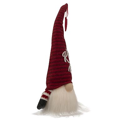 Northlight 14 in. Lighted Red Striped 'Kiss Me' Valentine's Day Gnome