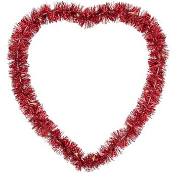 Northlight LED lighted Tinsel Heart Valentine's Day Window Silhouette