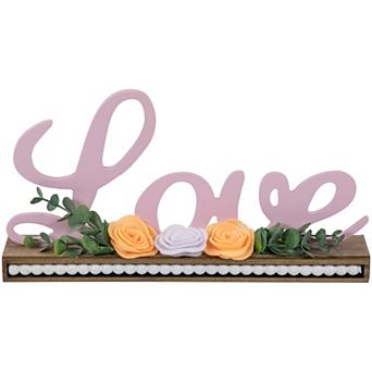 Northlight Love & Flowers Wooden Valentine's Day Sign