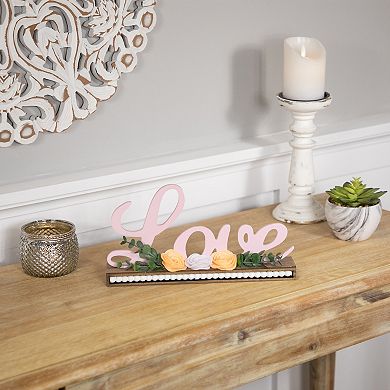 Northlight Love & Flowers Wooden Valentine's Day Sign