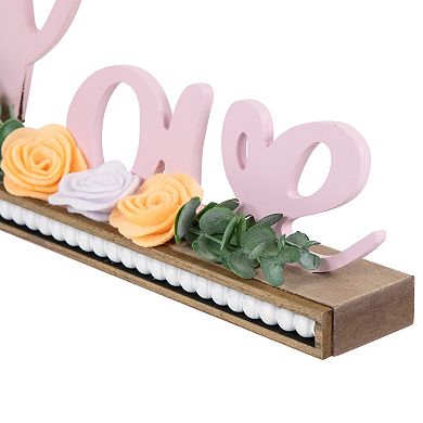 Northlight Love & Flowers Wooden Valentine's Day Sign