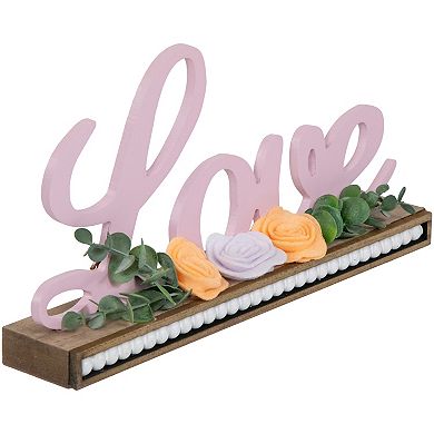 Northlight Love & Flowers Wooden Valentine's Day Sign