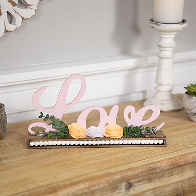 Northlight Love & Flowers Wooden Valentine's Day Sign