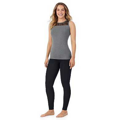 Women's Cuddl Duds® Lace Crewneck Tank Top