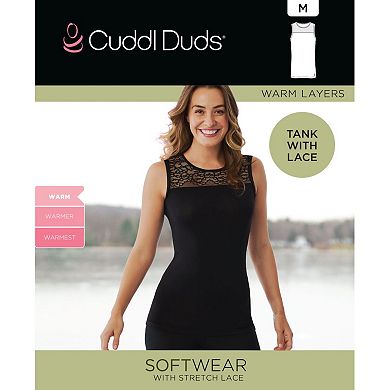 Women's Cuddl Duds® Lace Crewneck Tank Top