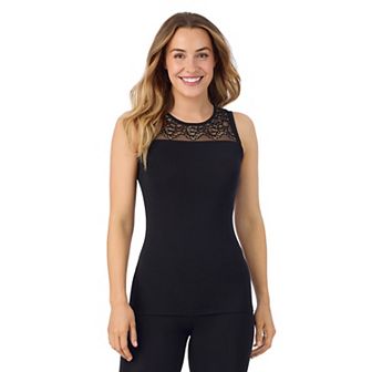Women's Cuddl Duds® Lace Crewneck Tank Top
