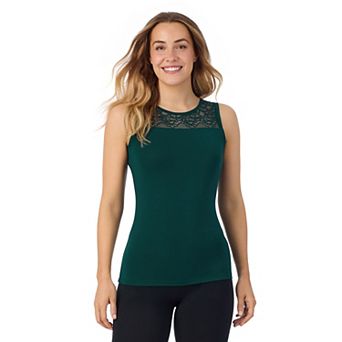 Women's Cuddl Duds® Lace Crewneck Tank Top