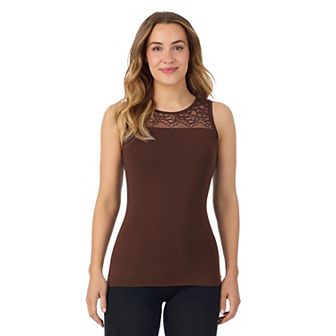 Women's Cuddl Duds® Lace Crewneck Tank Top