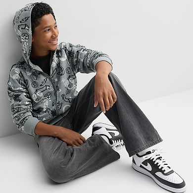 Boys 8-20 Sonoma Goods For Life® Full-Zip Relaxed Fit Hoodie in Regular & Husky