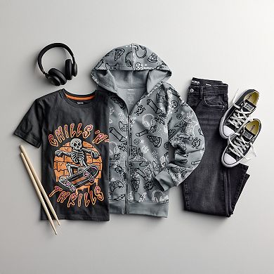Boys 8-20 Sonoma Goods For Life® Full-Zip Relaxed Fit Hoodie in Regular & Husky