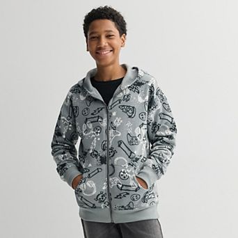 Boys 8-20 Sonoma Goods For Life® Full-Zip Relaxed Fit Hoodie in Regular & Husky