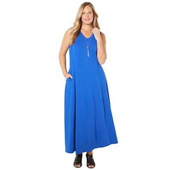 Catherines Women's Plus Size Petite Morning To Midnight Maxi Dress (With Pockets)