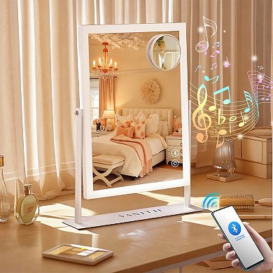 VANITII Hollywood Mirror With Light 12''x16'' Bluetooth Speaker Smart Control