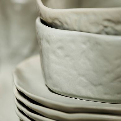 Stone by Mercer Project ATIK Stoneware 32-Piece Dinnerware Set in Sage-Grey