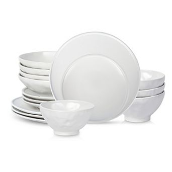 Stone by Mercer Project NENDO Stoneware 16 pc Dinnerware Set in White
