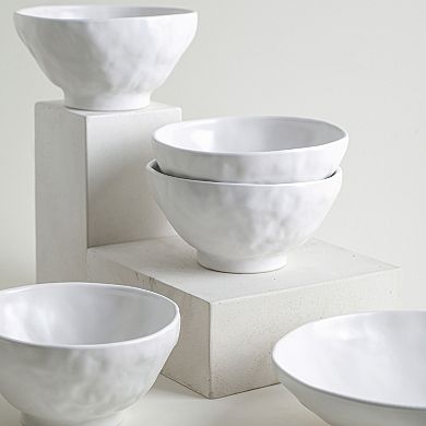 Stone by Mercer Project NENDO Stoneware 16-Piece Dinnerware Set in White
