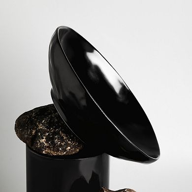 Stone by Mercer Project NENDO Stoneware 16-Piece Dinnerware Set in Black