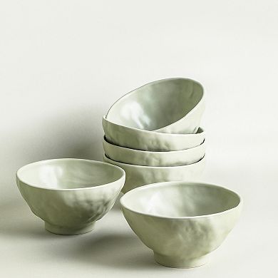 Stone by Mercer Project NENDO Stoneware 16-Piece Dinnerware Set in Sage-Grey