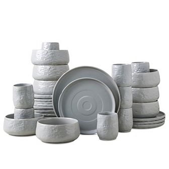 Stone by Mercer Project SHOSAI Stoneware 32 pc Dinnerware Set in Grey