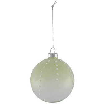 Northlight Snowflakes Shiny Glass Ball Christmas Ornaments 4 pc Set