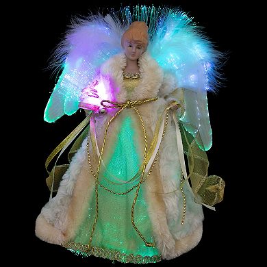 Northlight Color-Changing Fiber Optic Angel Christmas Tree Topper