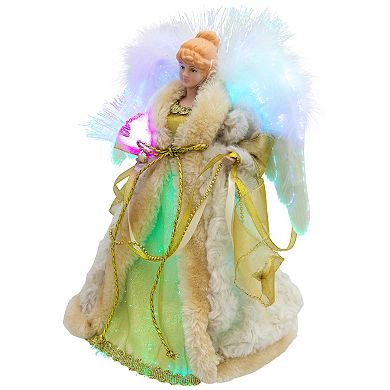 Northlight Color-Changing Fiber Optic Angel Christmas Tree Topper