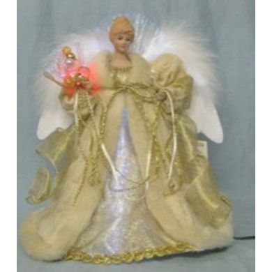 Northlight Color-Changing Fiber Optic Angel Christmas Tree Topper
