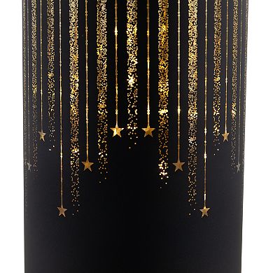 Northlight LED Lighted Glass Candle with Stars Christmas Table Decor