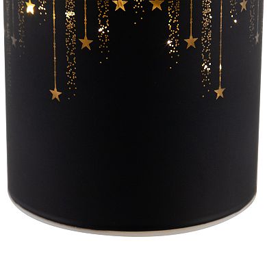 Northlight LED Lighted Glass Candle with Stars Christmas Table Decor
