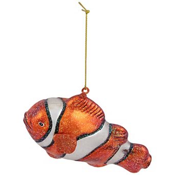 Northlight Glittered Clown Fish Glass Christmas Ornament