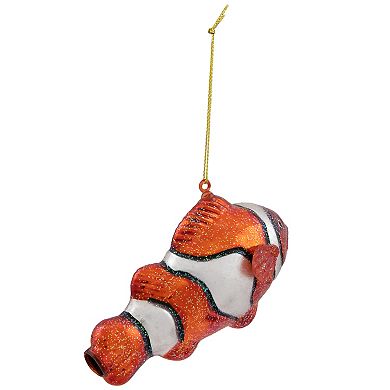 Northlight Glittered Clown Fish Glass Christmas Ornament