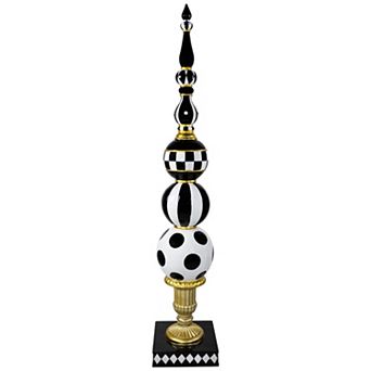 Northlight Black & White Commercial Size Ball Finial Christmas Decoration