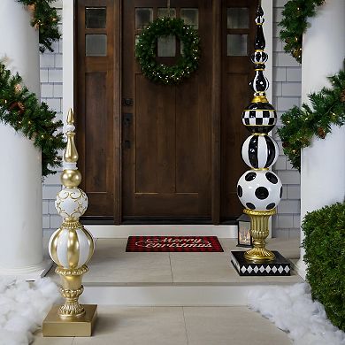 Northlight Black & White Commercial Size Ball Finial Christmas Decoration