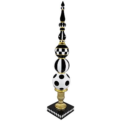 Northlight Black & White Commercial Size Ball Finial Christmas Decoration
