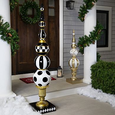 Northlight Black & White Commercial Size Ball Finial Christmas Decoration